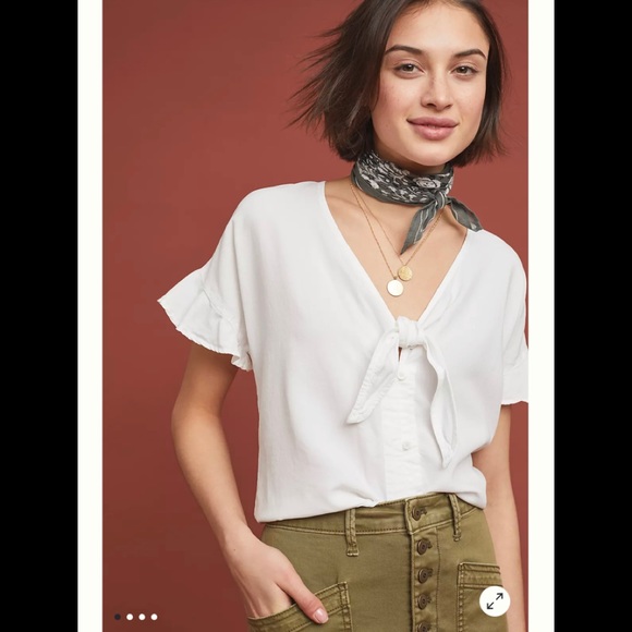 Anthropologie Tops - Anthropologie Cloth & Stone Tie-Front Blouse